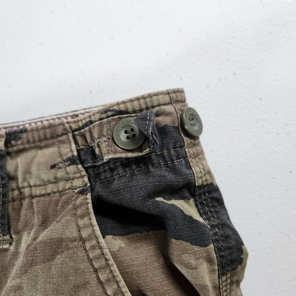 Billabong Mens Brown Black Camo 10" Cargo Shorts 100% Cotton Size 30 Waist y2k - Picture 4 of 11